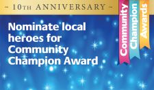 Nominate local charities for Community Champion Award
